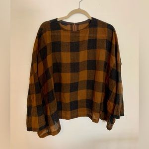 Ichi Antiquities wool dolman sleeve shirt